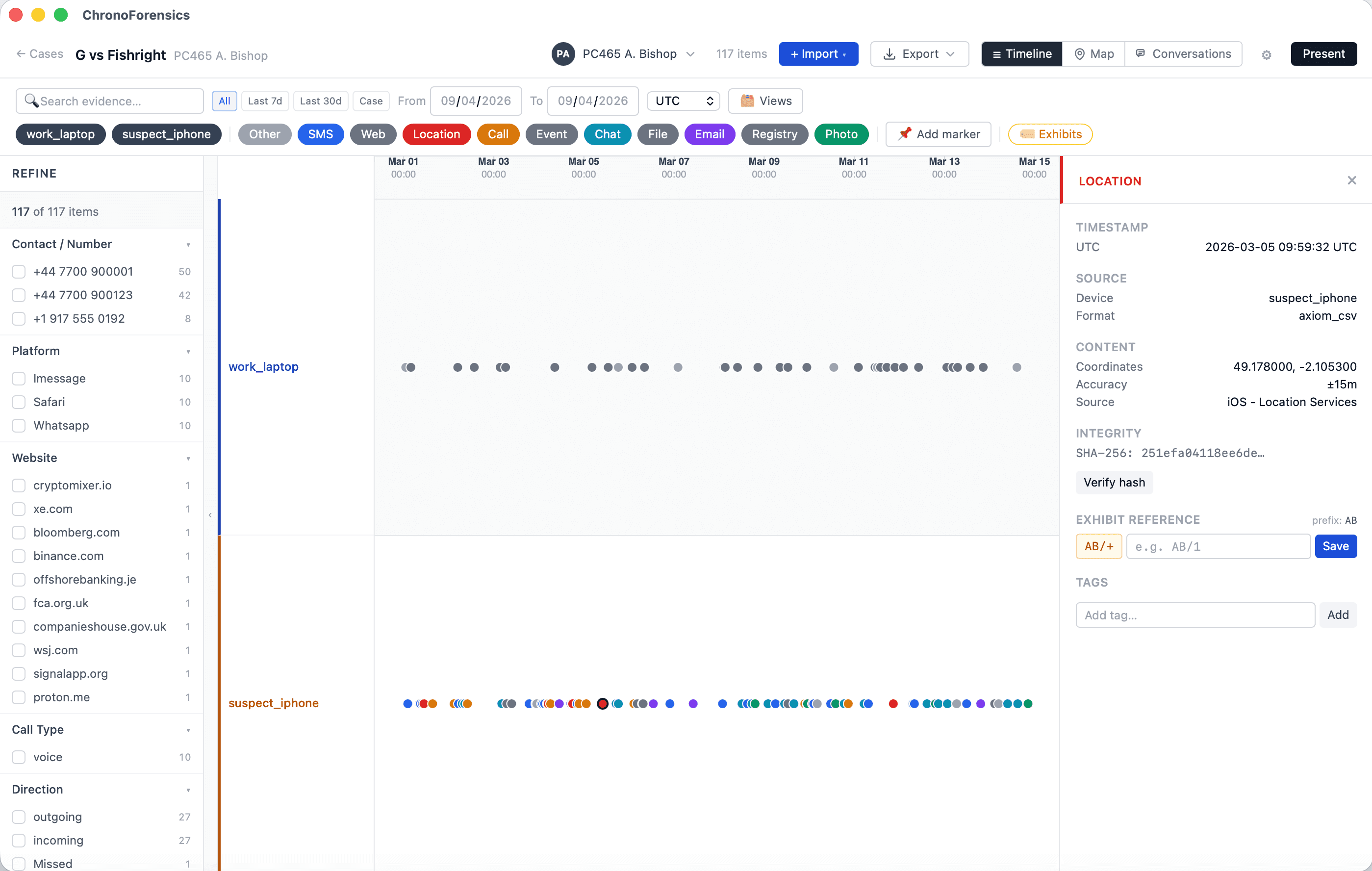 Unified timeline